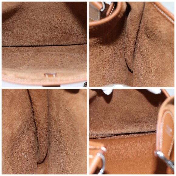 HERMES Evelyn 2 PM Shoulder Bag Taurillon Clemence Gold Auth 74761A - Picture 15 of 16